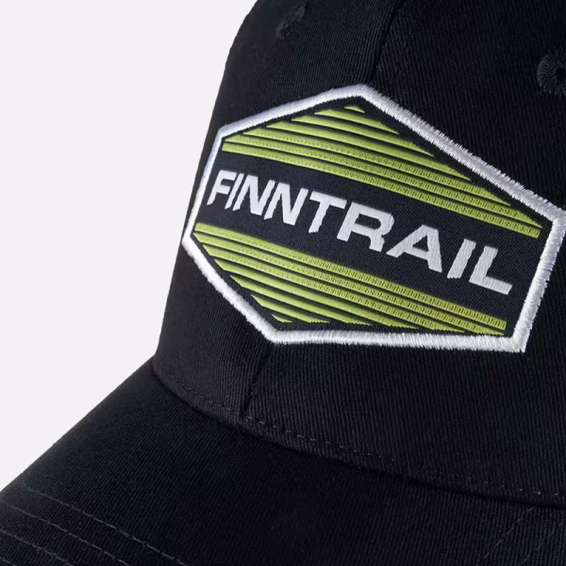 Кепка-бейсболка Finntrail Cap 9611 Graphite/Yellow, хлопок, черный/желтый, размер универсальный