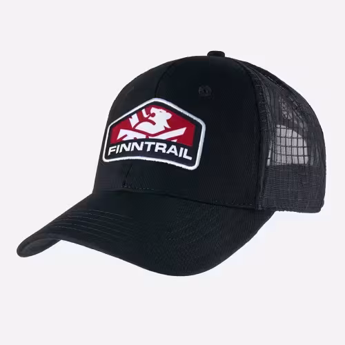 Кепка-бейсболка Finntrail Cap 9611 Graphite/Red, хлопок, черный/красный, размер универсальный