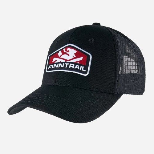 Кепка-бейсболка Finntrail Cap 9611 Graphite/Red, хлопок, черный/красный, размер универсальный