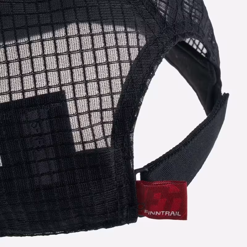 Кепка-бейсболка Finntrail Cap 9611 Graphite/Red, хлопок, черный/красный, размер универсальный