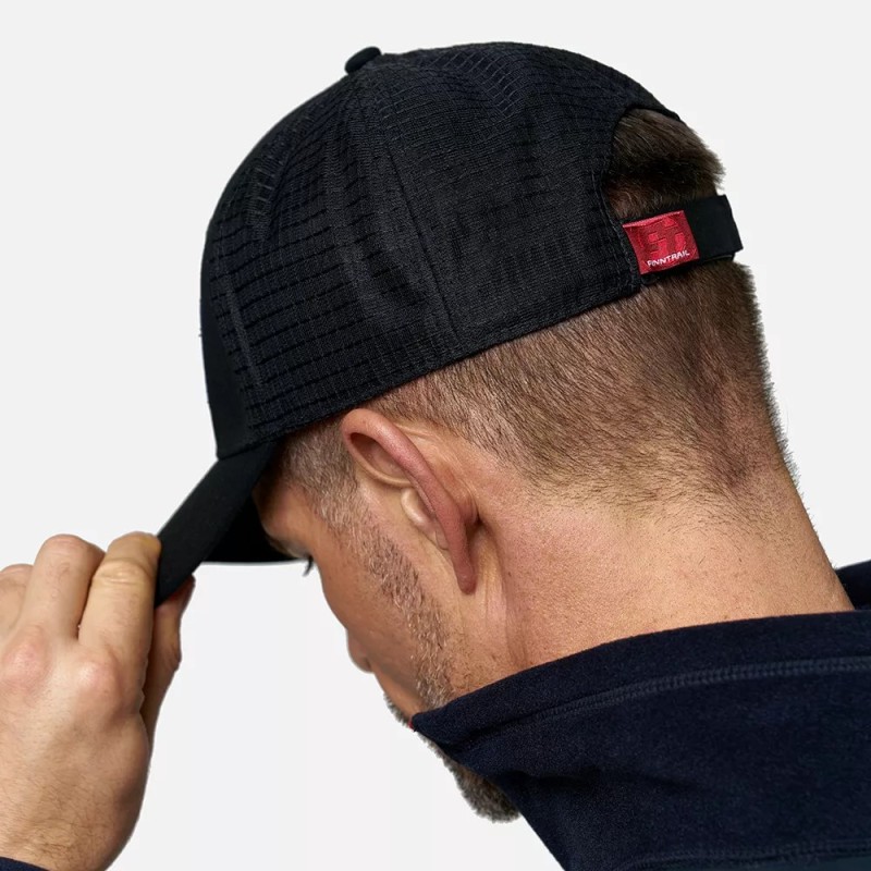 Кепка-бейсболка Finntrail Cap 9611 Graphite/Red, хлопок, черный/красный