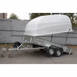 Прицеп бортовой двухосный Вектор ЛАВ 81013А Евро с крышкой, высокий борт