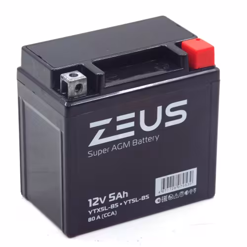 Аккумулятор Zeus Super AGM YTX5L-BS 5Ah, 12V