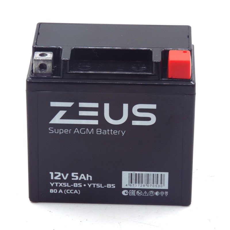 Аккумулятор Zeus Super AGM YTX5L-BS 5Ah, 12V