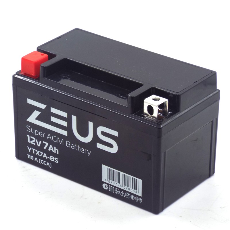 Аккумулятор Zeus Super AGM YTX7A-BS 7Ah, 12V