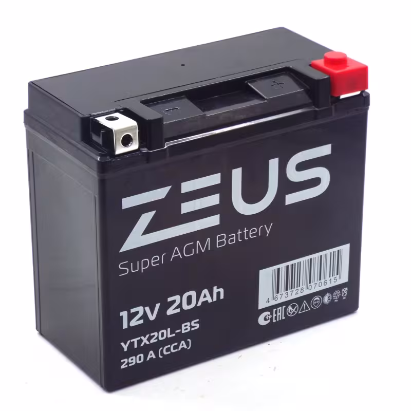 Аккумулятор Zeus Super AGM YTX20L-BS 20Ah, 12V