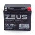 Аккумулятор Zeus Super AGM YTX20L-BS 20Ah, 12V