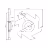Фреза пазовая Belmash RF0014T, 125х32х8 мм
