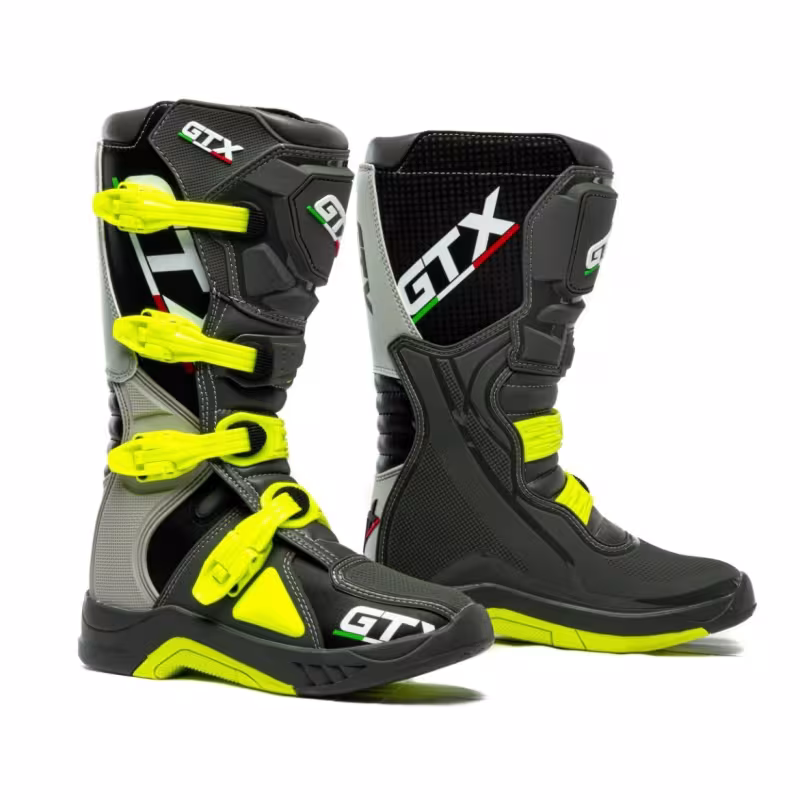 Мотоботы GTX MX, серый/салатовый, размер 43