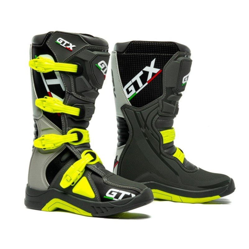 Мотоботы GTX MX, серый/салатовый, размер 43