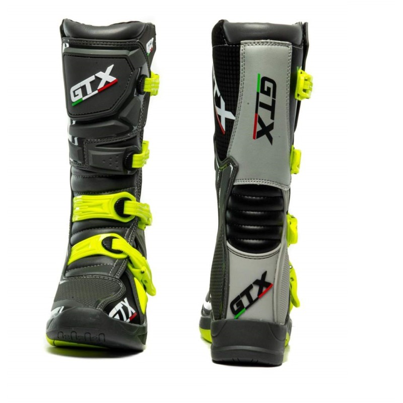 Мотоботы GTX MX, серый/салатовый, размер 43