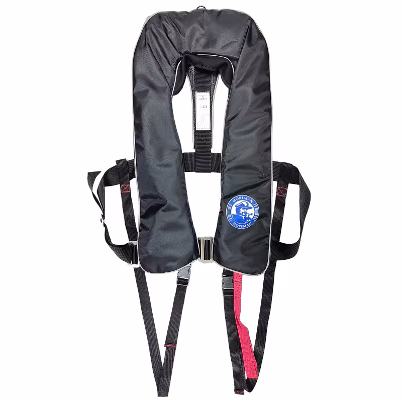 Жилет страховочный надувной  Мореман Комфорт, 150 N, черный