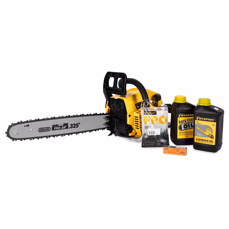Бензопила Champion 251-18 (цепное масло, моторное масло, цепь, свеча в подарок)