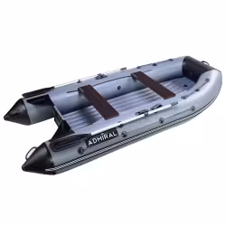 Надувная лодка ПВХ Адмирал 320 Classic, НДНД, серый/черный