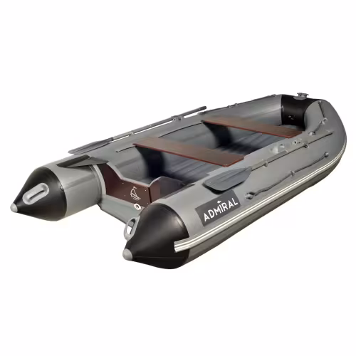Надувная лодка ПВХ Адмирал 330 CF, НДНД, серый/черный