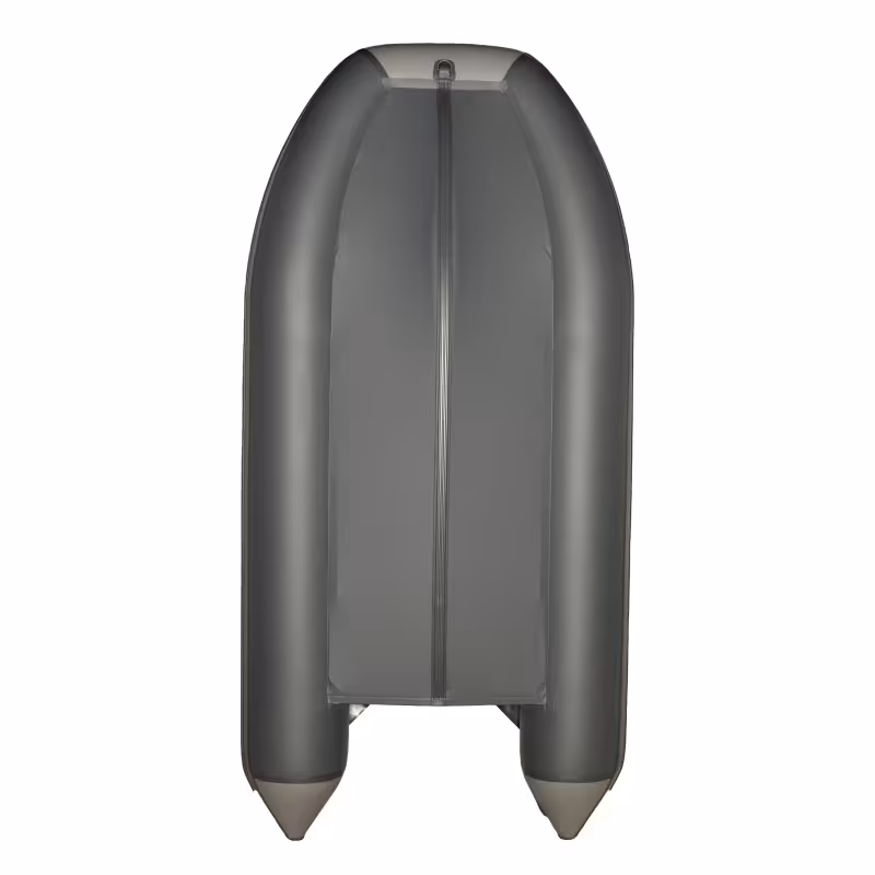 Надувная лодка ПВХ Адмирал 350, пайол фанерный, серый/черный