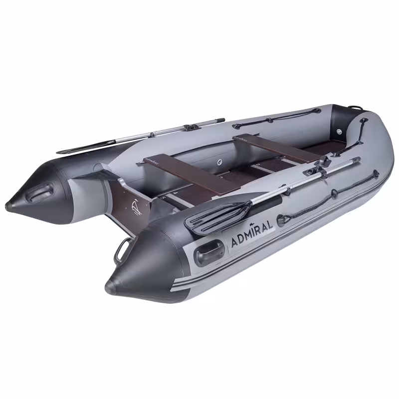 Надувная лодка ПВХ Адмирал 360 Sport, пайол фанерный, камыш черный