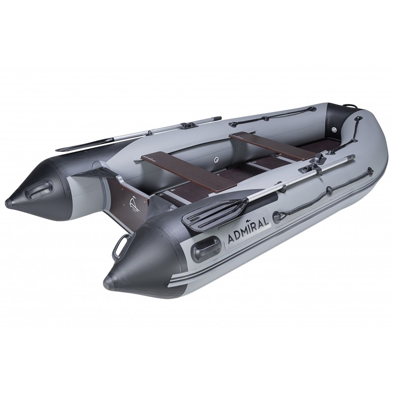 Надувная лодка ПВХ Адмирал 360 Sport, пайол фанерный, камыш черный