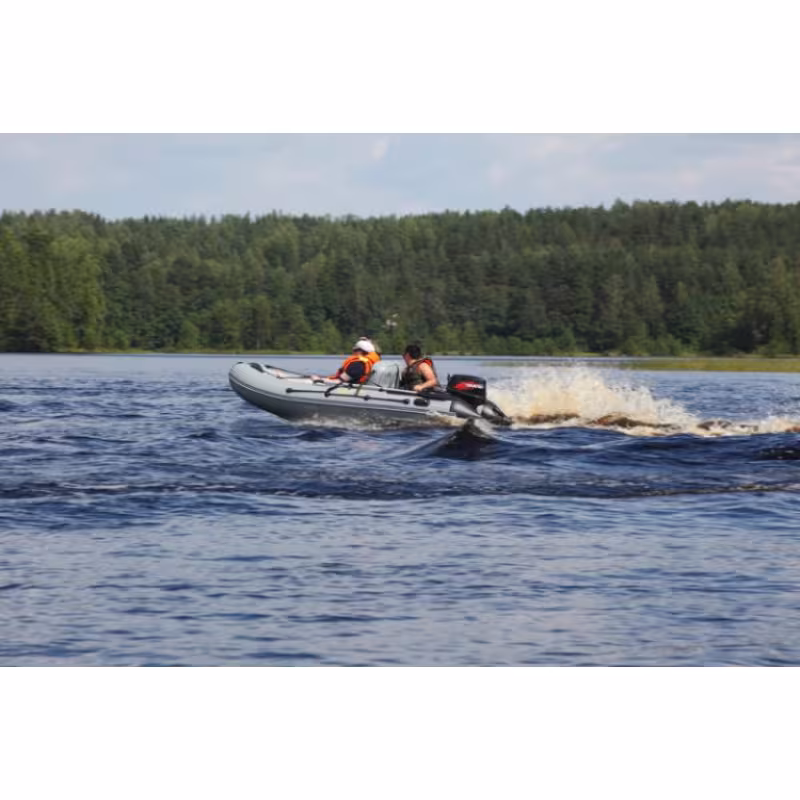 Надувная лодка ПВХ Адмирал 360 Sport, пайол фанерный, серый-черный