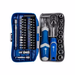 Набор бит и головок с трещоткой Кобальт 915-083, 39 предметов