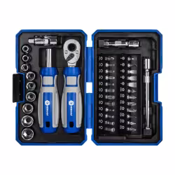 Набор  бит и головок с трещоткой Кобальт 915-069, 38 предметов