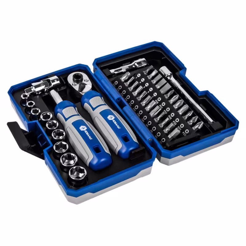 Набор  бит и головок с трещоткой Кобальт 915-069, 38 предметов