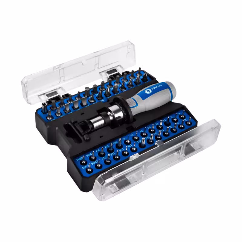 Отвертка-рукоятка для точных работ PH, SL, SQ, T, Tx с набором бит Кобальт CR-V 915-076