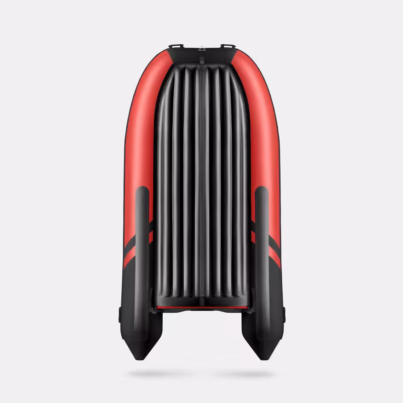 Надувная лодка ПВХ Gladiator E420X, НДНД, красный/черный