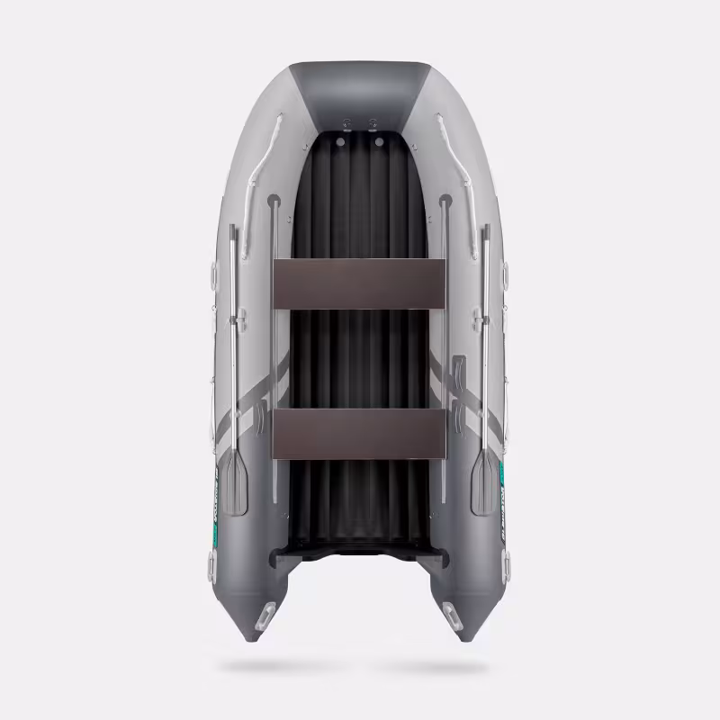 Лодка надувная ПВХ Gladiator E450S, НДНД, cветло-серый/темно-серый