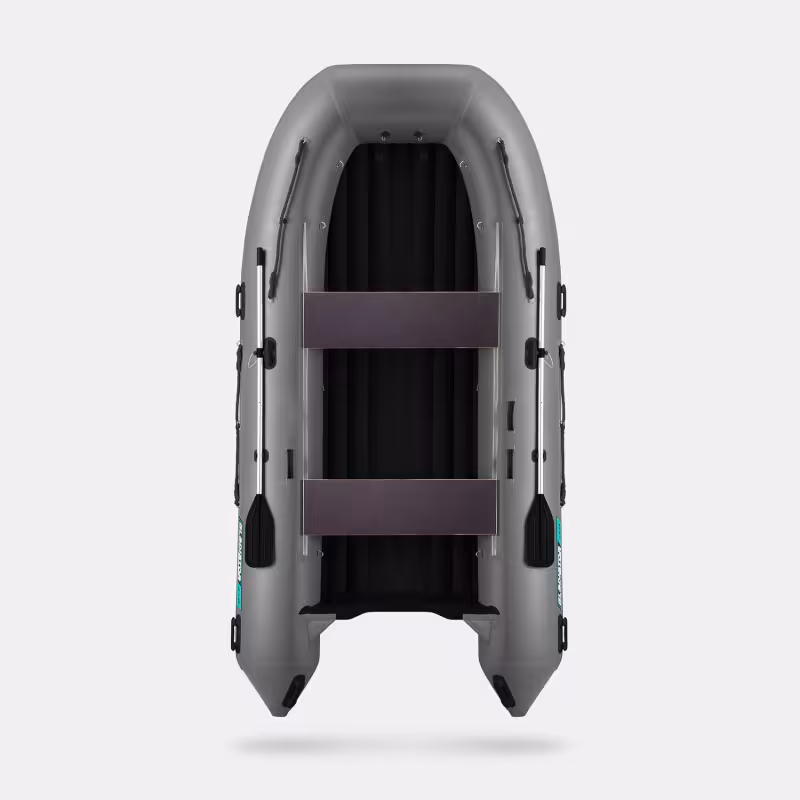 Лодка надувная ПВХ Gladiator E450S, НДНД, темно-серый