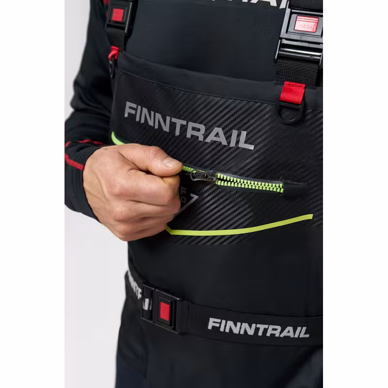 Полукомбинезон-вейдерсы Finntrail Enduro 1539, мембрана Hard-Tex, черный, размер 50-52 (LL), 185-195 см