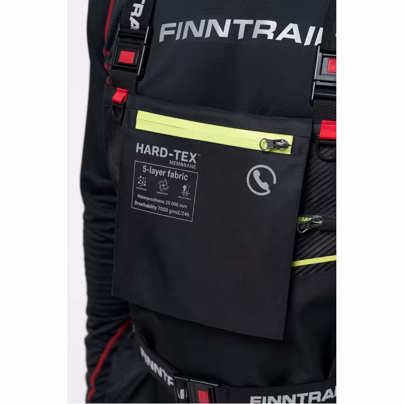 Полукомбинезон-вейдерсы Finntrail Enduro 1539, мембрана Hard-Tex, черный, размер 50-52 (LL), 185-195 см