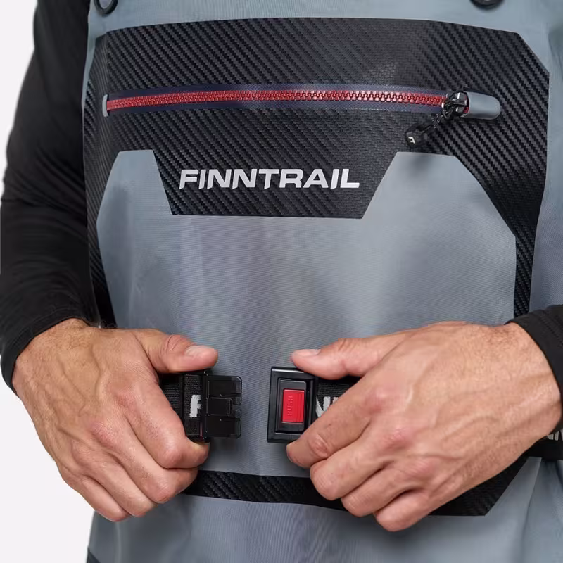 Полукомбинезон-вейдерсы Finntrail Airman 5260, мембрана Hard-Tex, серый,  размер XXL/45, 185-195 см