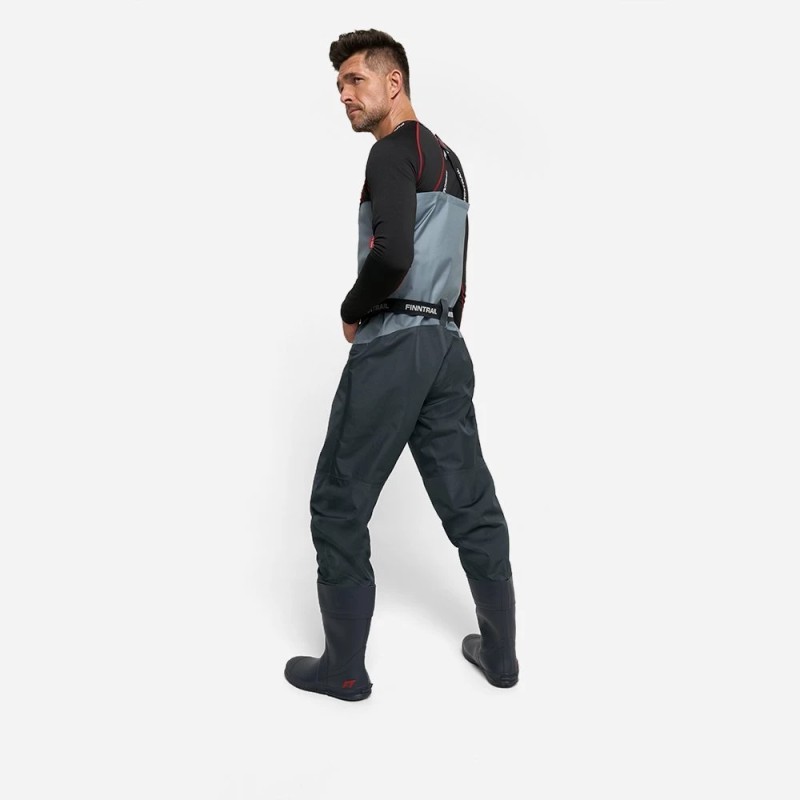 Полукомбинезон-вейдерсы Finntrail Airman 5260, мембрана Hard-Tex, серый,  размер XXL/45, 185-195 см