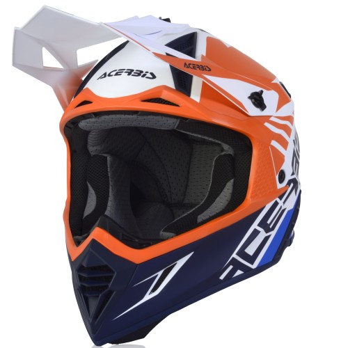 Мотошлем Acerbis X-Track Orange/Blue, оранжевый/синий, размер M 