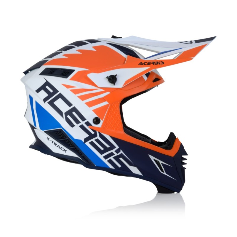 Мотошлем Acerbis X-Track Orange/Blue, оранжевый/синий, размер M 