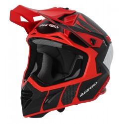 Мотошлем Acerbis X-Track Black/Red, красный/черный/белый, размер L