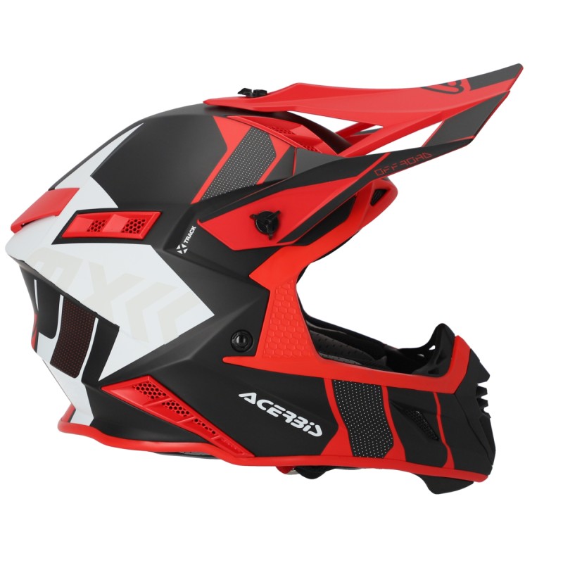 Мотошлем Acerbis X-Track Black/Red, красный/черный/белый, размер L