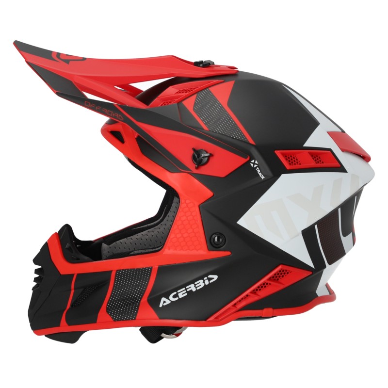 Мотошлем Acerbis X-Track Black/Red, красный/черный/белый, размер L