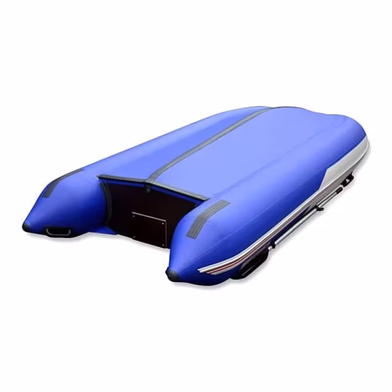 Надувная лодка ПВХ Hunterboat Stels 315, пайол фанерный, синий/белый