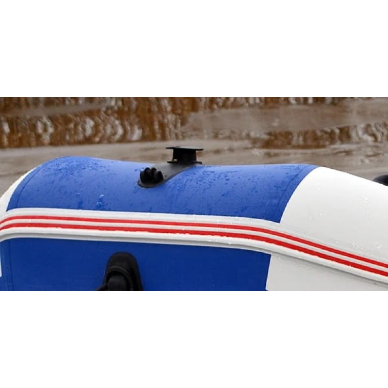 Надувная лодка ПВХ Hunterboat Stels 315, пайол фанерный, синий/белый