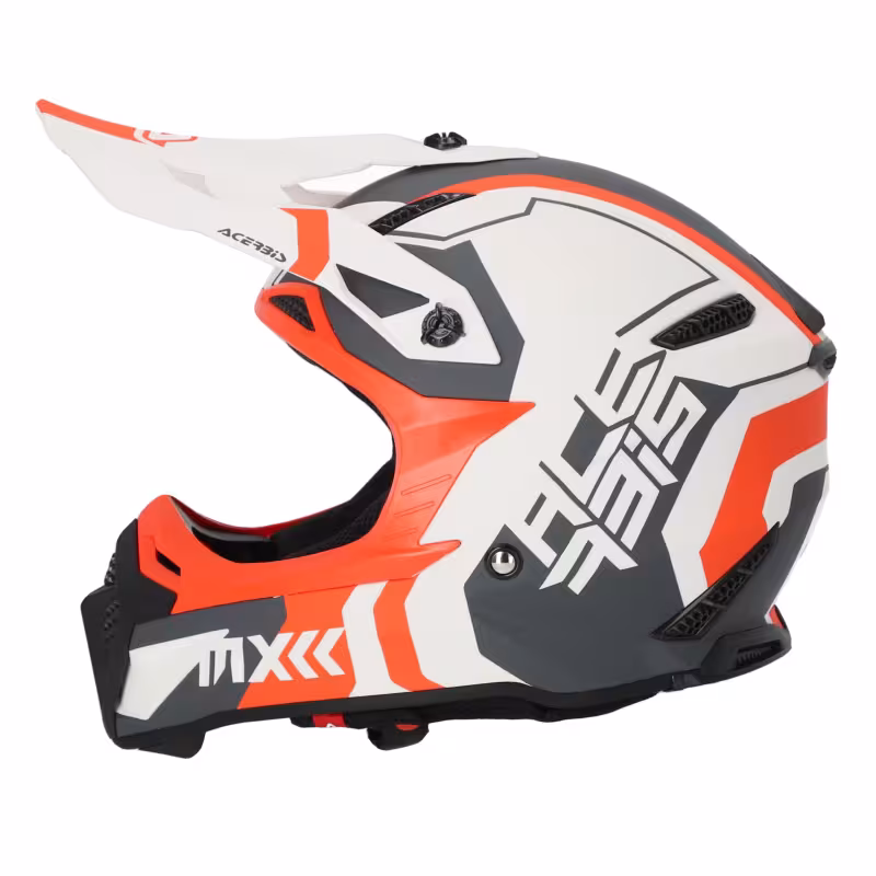 Мотошлем Acerbis Profile 5, белый/оранжевый, размер L