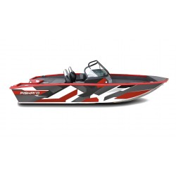 Лодка алюминиевая VBoats Волжанка FishPRO X5, красный/серый/белый