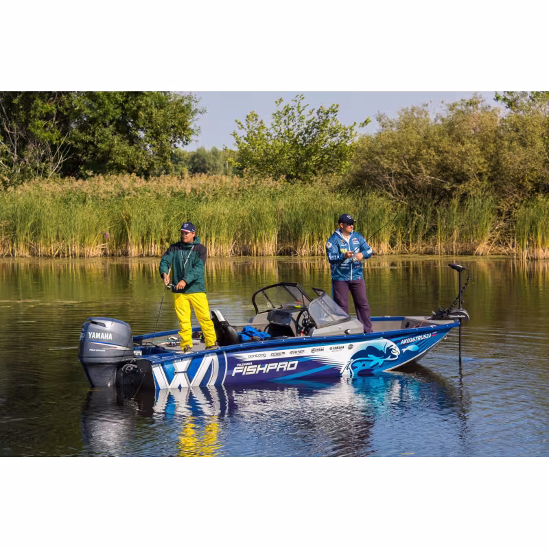 Лодка алюминиевая VBoats Волжанка FishPRO X5, красный/серый/белый (X5F 01 K324)