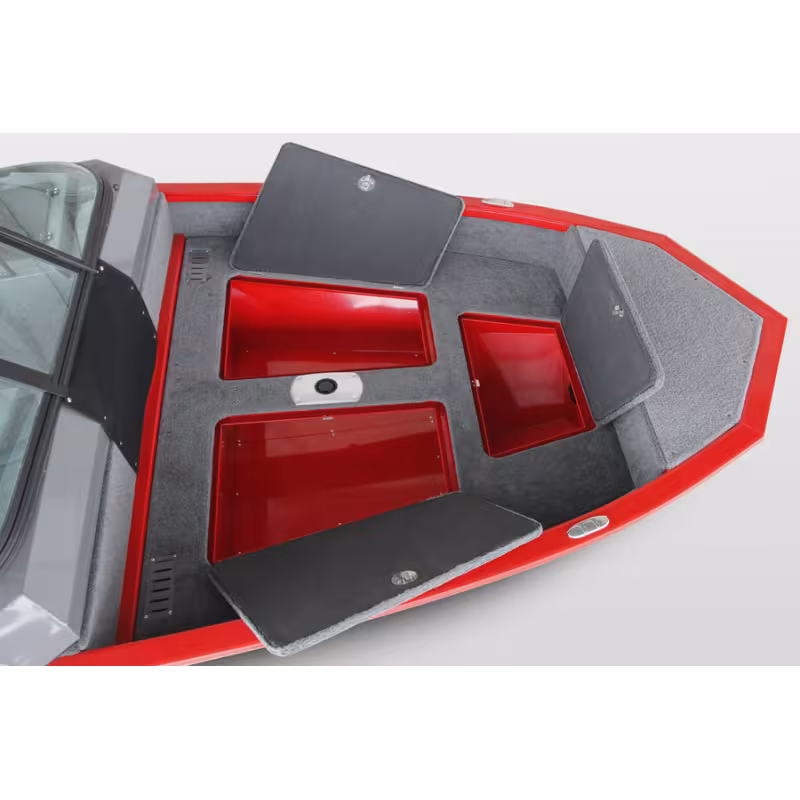 Лодка алюминиевая VBoats Волжанка FishPRO X5, красный/серый/белый (X5F 01 K324)