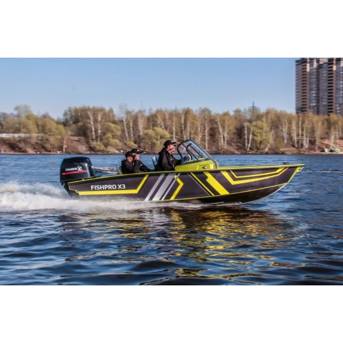 Лодка алюминиевая Волжанка FishPRO Х3 с мотором Yamer EF100