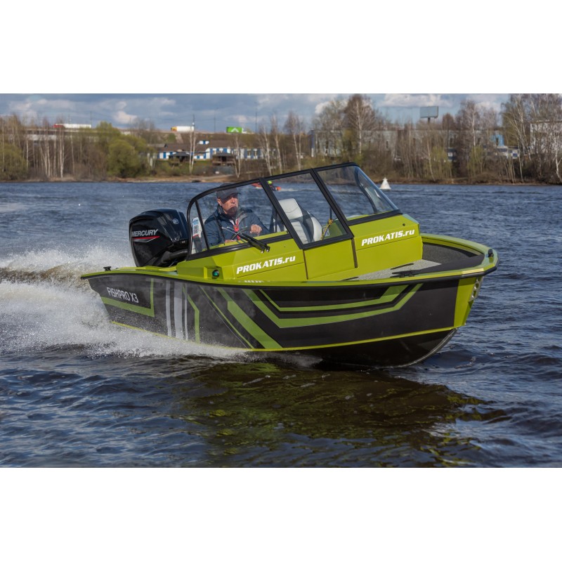 Лодка алюминиевая Волжанка FishPRO Х3 с мотором Yamer EF100