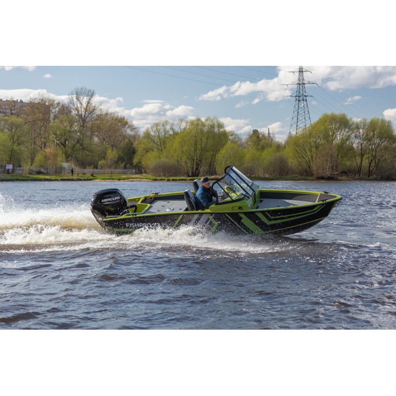 Лодка алюминиевая Волжанка FishPRO Х3 с мотором Yamer EF100