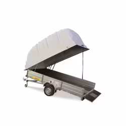 Прицеп бортовой одноосный Вектор ЛАВ 81012С с крышкой, высокий борт