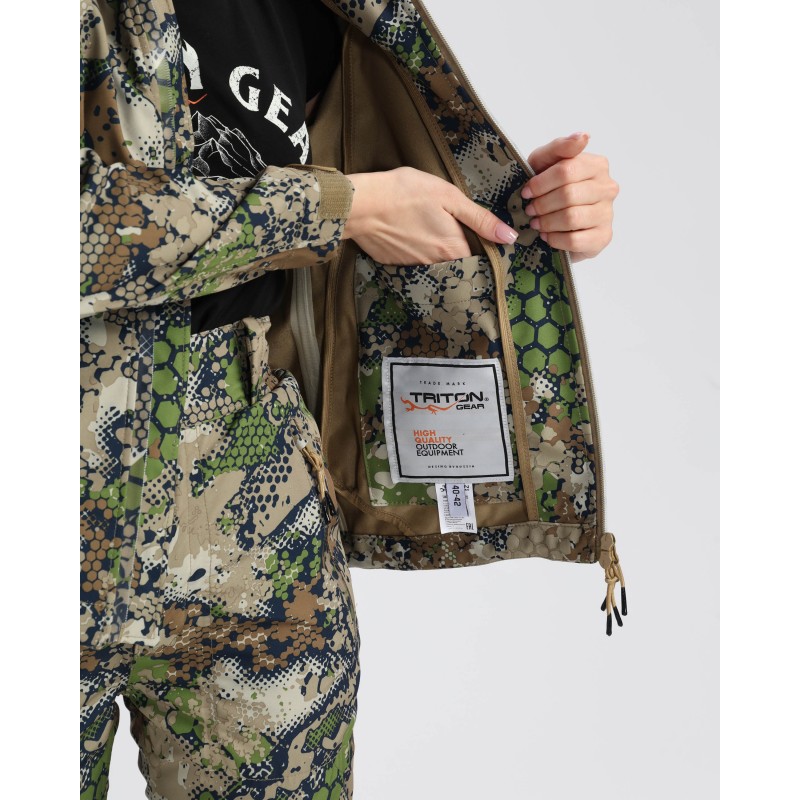 Костюм женский Triton Pro-5, ткань Soft Shell, Forest Green, размер 48-50, 158-164 см